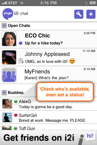 i2i chat for iPhone in 2010
