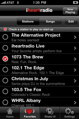 iheart radio for iPhone in 2010 – Search