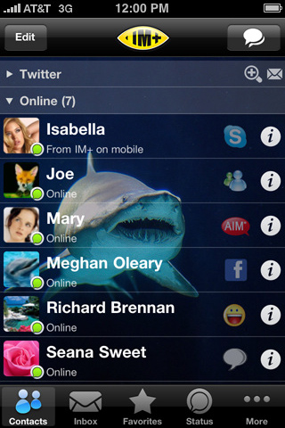 IM+ Pro for iPhone in 2010 – Contacts