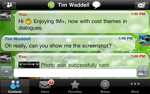 IM+ Pro for iPhone in 2010 – Contacts