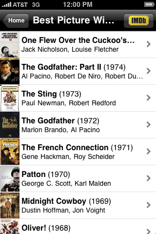 IMDb Movies & TV for iPhone in 2010