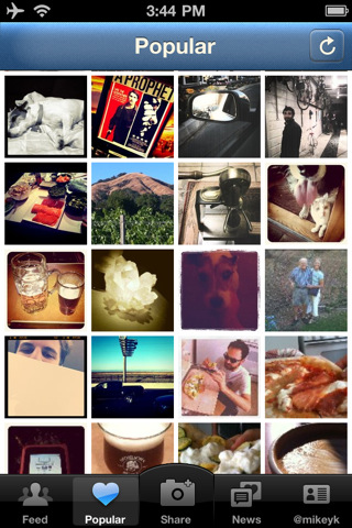 Instagram for iPhone in 2010 – Popular