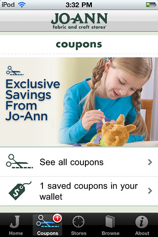 Jo-Ann for iPhone in 2010 – Coupons