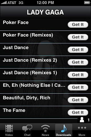 Lady Gaga – Haus of Gaga for iPhone in 2010 – Download