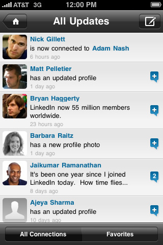 LinkedIn for iPhone in 2010 – All Updates