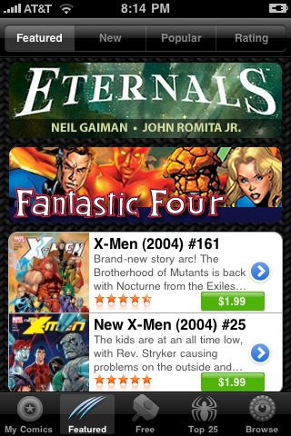 Marvel Comics for iPhone in 2010