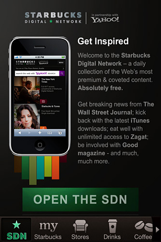 myStarbucks for iPhone in 2010