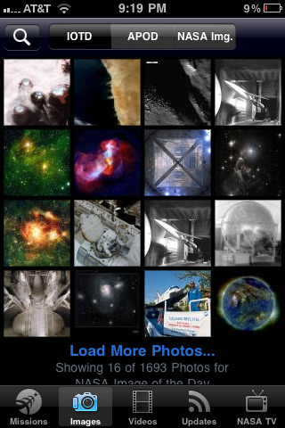NASA App for iPhone in 2010