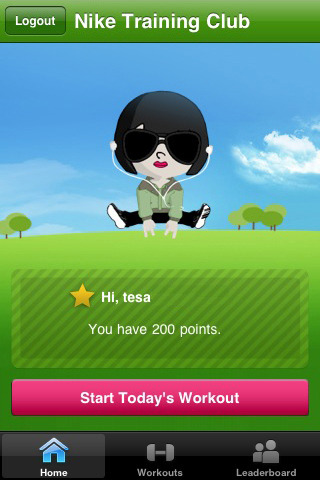 NikeWomen Training Club for iPhone in 2010