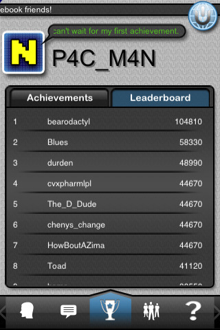 PAC-MAN Lite for iPhone in 2010 – Leaderboard