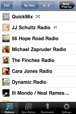 Pandora Radio for iPhone in 2010 – Stations