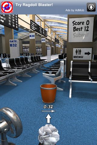 Paper Toss for iPhone in 2010