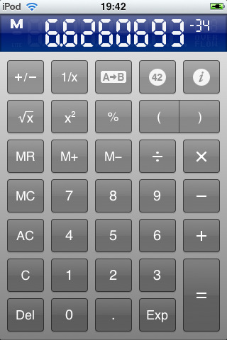 PCalc Lite Calculator for iPhone in 2010