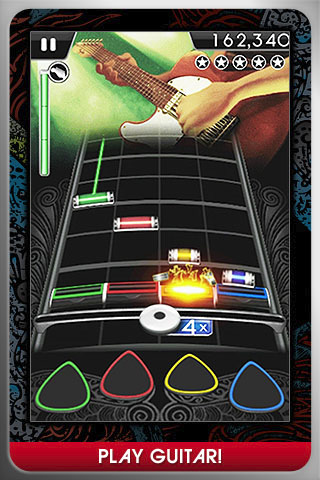Rock Band Free for iPhone in 2010 – Play Guitar!