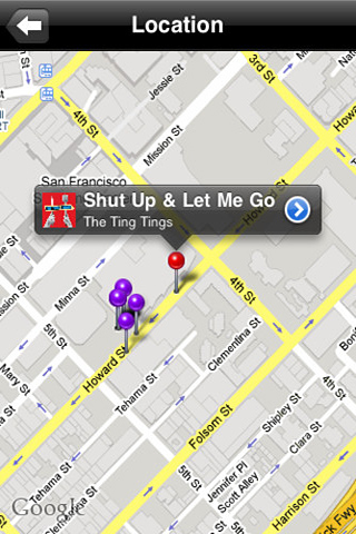 Shazam for iPhone in 2010 – Location