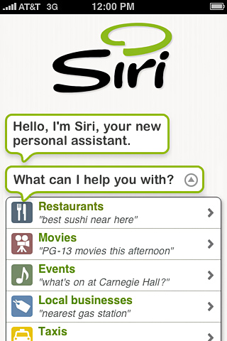 Siri Assistant for iPhone in 2010