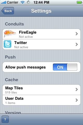 Snikkr for iPhone in 2010 – Settings