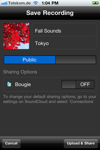 SoundCloud for iPhone in 2010 – Save Recording
