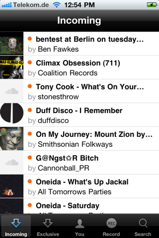 SoundCloud for iPhone in 2010 – Incoming