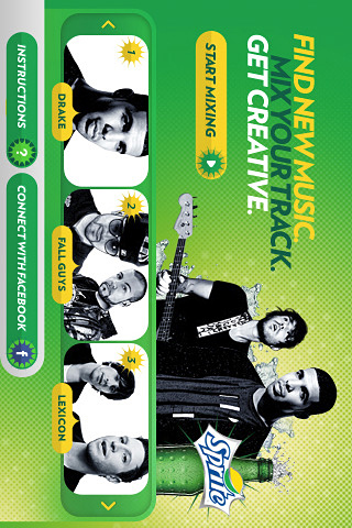 Sprite Spark Music Mixer Game for iPhone in 2010