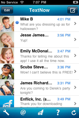 TextNow for iPhone in 2010