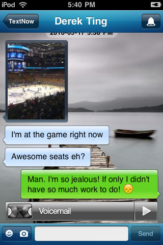 TextNow for iPhone in 2010