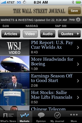 The Wall Street Journal for iPhone in 2010 – Video