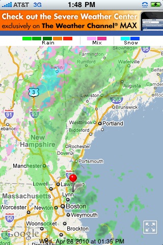 The Weather Channel for iPhone in 2010