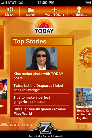 Today Show for iPhone in 2010