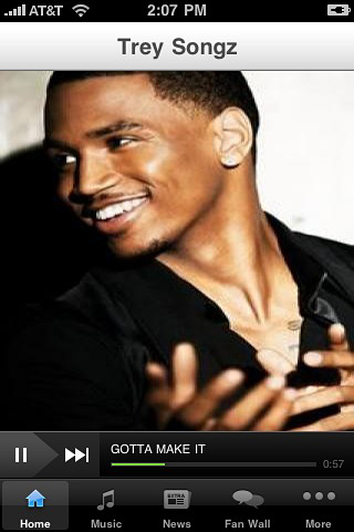 Trey Songz for iPhone in 2010