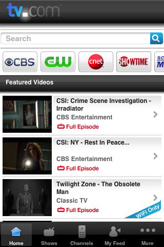 TV.com for iPhone in 2010