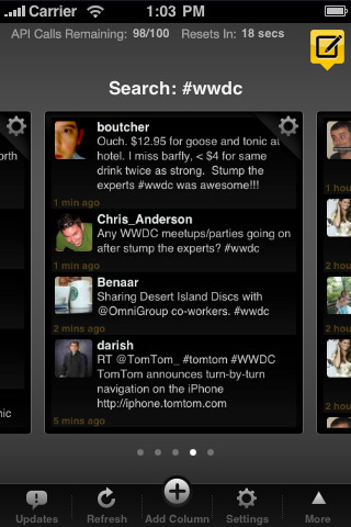 TweetDeck for iPhone in 2010