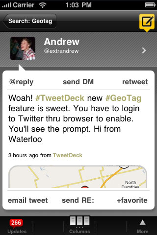 TweetDeck for iPhone in 2010