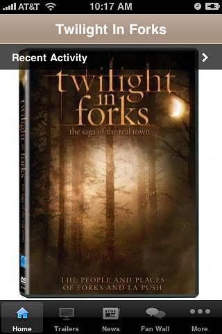 Twilight In Forks for iPhone in 2010 – Home