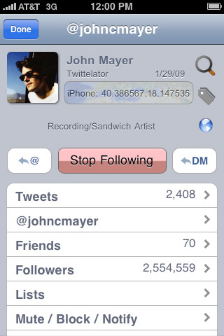 Twittelator Pro - Twitter Client for iPhone in 2010