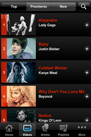 VEVO for iPhone in 2010 – Video
