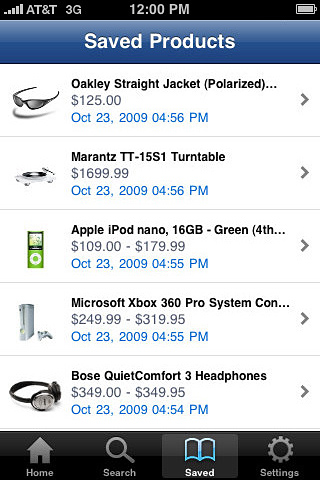 Yahoo! Shopping for iPhone in 2010 – Saved