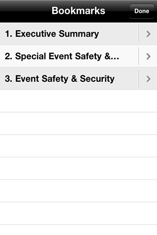 Adobe Reader for iPhone in 2011 – Bookmarks