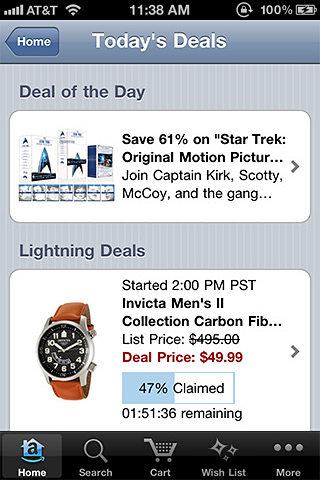 Amazon Mobile for iPhone in 2011 – Today's Deals