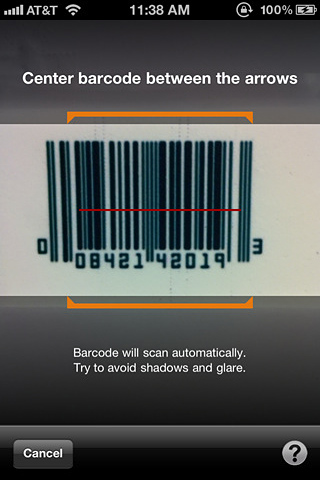 Amazon Mobile for iPhone in 2011 – Barcode