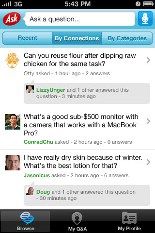 Ask.com for iPhone in 2011