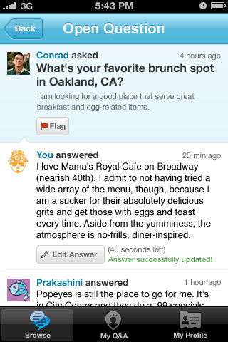 Ask.com for iPhone in 2011