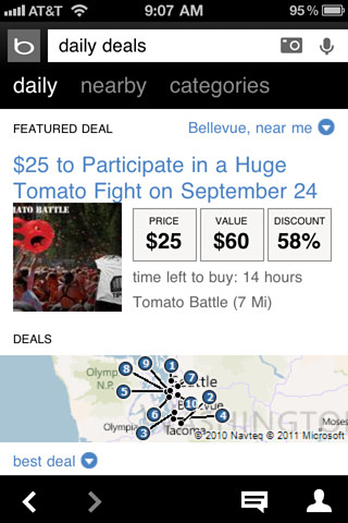 Bing for iPhone in 2011 – Daily