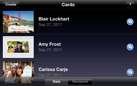 Cards for iPhone in 2011 – Cards