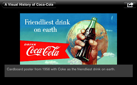 Coca-Cola Heritage Timeline for iPhone in 2011