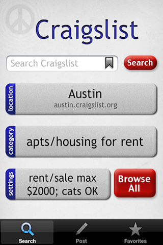 Craigslist Mobile for iPhone in 2011