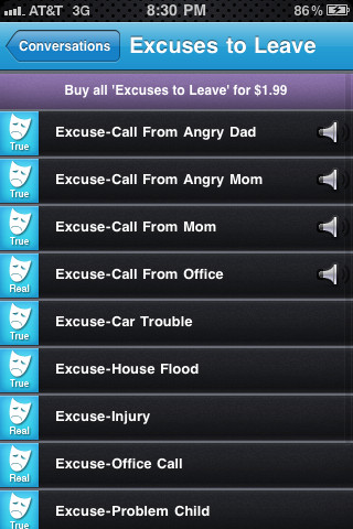 Fake Conversation for iPhone in 2011