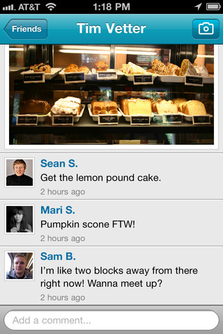 Foursquare for iPhone in 2011