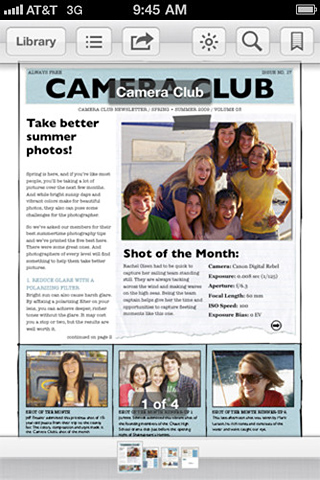 iBooks for iPhone in 2011 – Camera Club