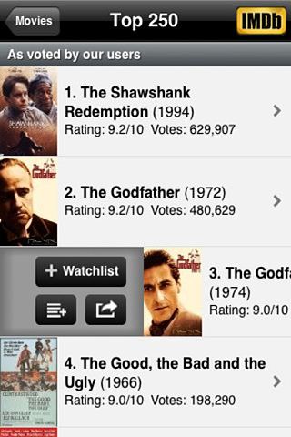 IMDb Movies & TV for iPhone in 2011